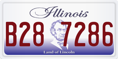 IL license plate B287286