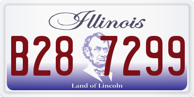IL license plate B287299