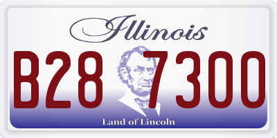 IL license plate B287300