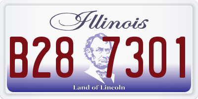 IL license plate B287301