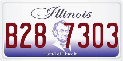 IL license plate B287303