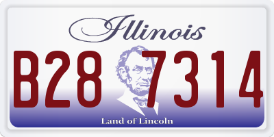 IL license plate B287314