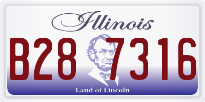 IL license plate B287316