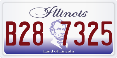 IL license plate B287325