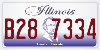 IL license plate B287334