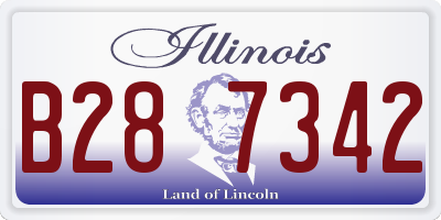 IL license plate B287342