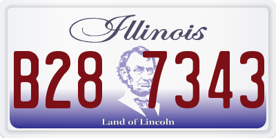 IL license plate B287343