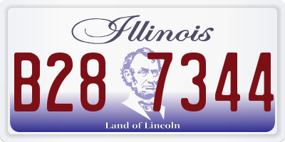 IL license plate B287344