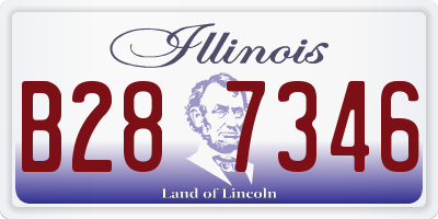 IL license plate B287346