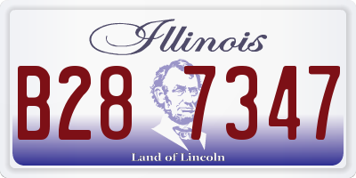 IL license plate B287347