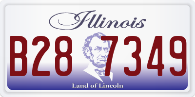 IL license plate B287349