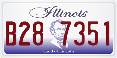 IL license plate B287351