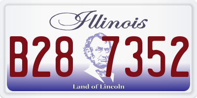 IL license plate B287352