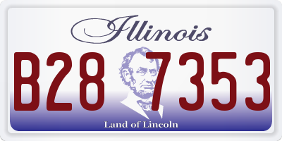 IL license plate B287353