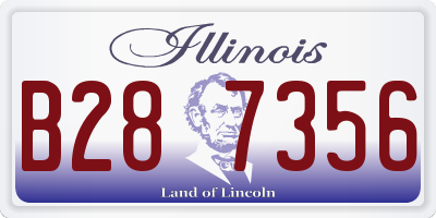 IL license plate B287356