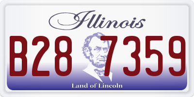 IL license plate B287359