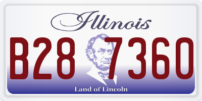 IL license plate B287360