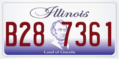IL license plate B287361