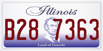 IL license plate B287363