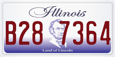 IL license plate B287364