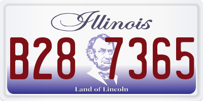 IL license plate B287365