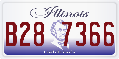 IL license plate B287366
