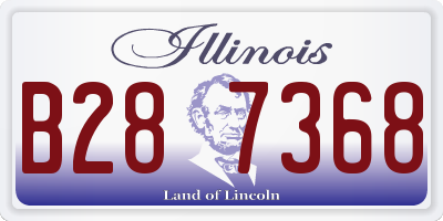 IL license plate B287368