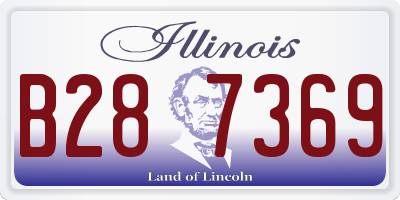 IL license plate B287369