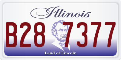 IL license plate B287377
