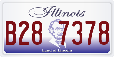 IL license plate B287378