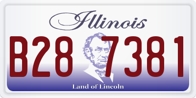 IL license plate B287381
