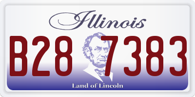 IL license plate B287383
