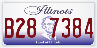 IL license plate B287384
