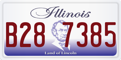 IL license plate B287385