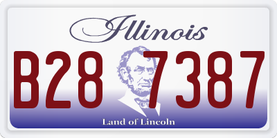 IL license plate B287387