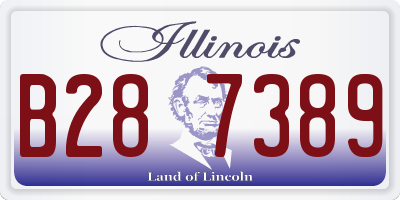 IL license plate B287389