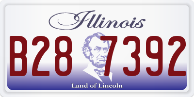 IL license plate B287392