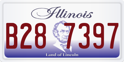 IL license plate B287397