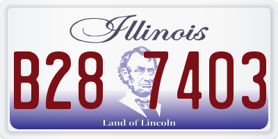 IL license plate B287403