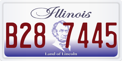 IL license plate B287445
