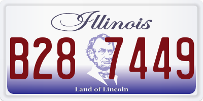 IL license plate B287449