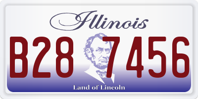 IL license plate B287456