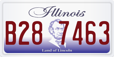 IL license plate B287463