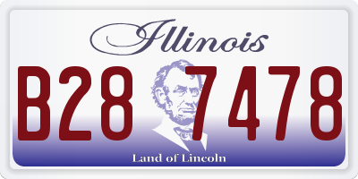 IL license plate B287478