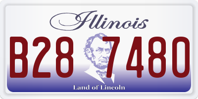 IL license plate B287480