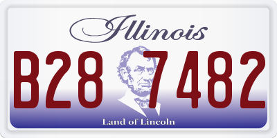 IL license plate B287482