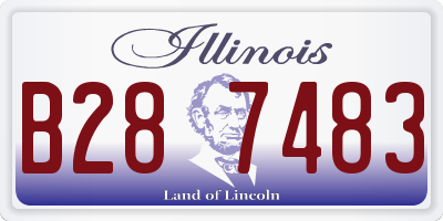 IL license plate B287483