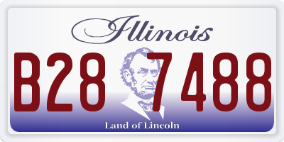 IL license plate B287488