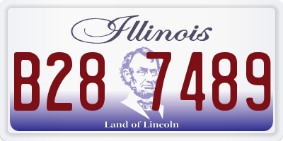 IL license plate B287489