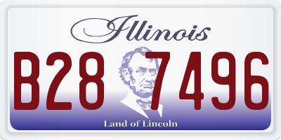 IL license plate B287496